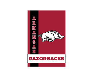 One Size Multicolor Game Day Outfitters NCAA Arkansas Razorbacks Stripe Car Flag