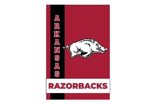 One Size Multicolor Game Day Outfitters NCAA Arkansas Razorbacks Stripe Car Flag