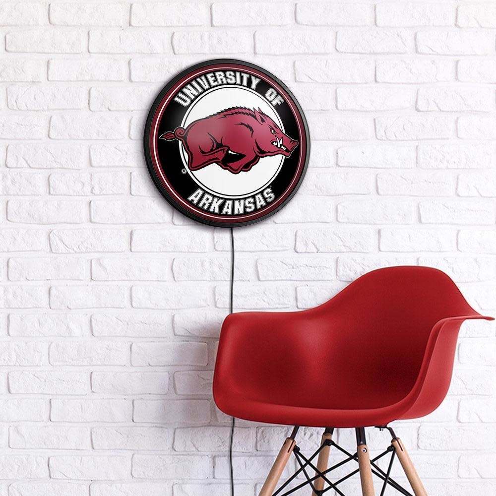 The Fan-Brand Razorback Round Slim line Lighted Wall Sign DS