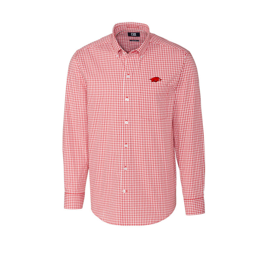 Cutter & Buck Men's Easy Care Stretch Gingham Long Sleeve