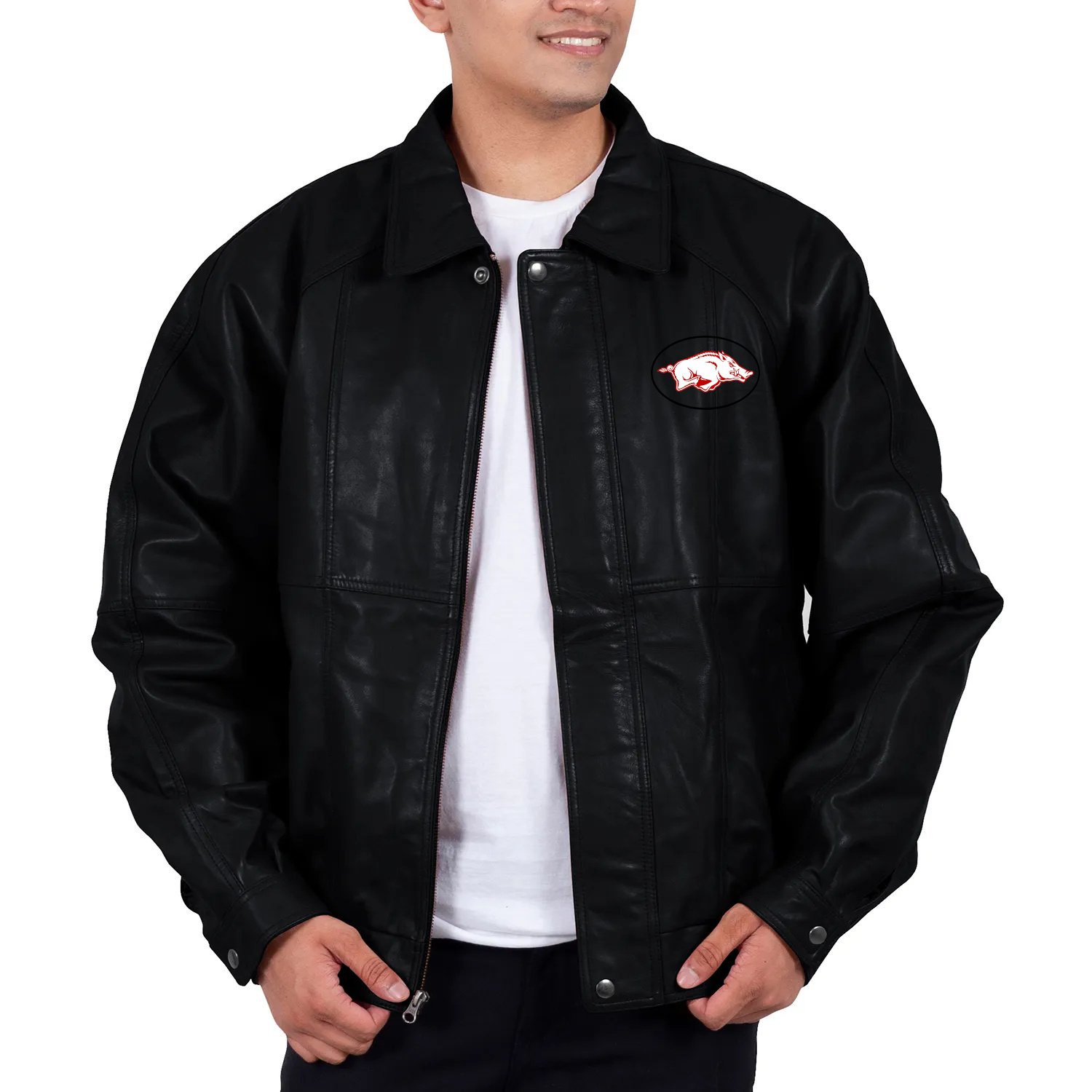 Franchise Club MFG. CO Razorback Classic ACE Leather Bomber Jacket