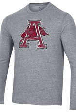 Champion Razorback Tri Blend Hog Through A Long Sleeve Tee