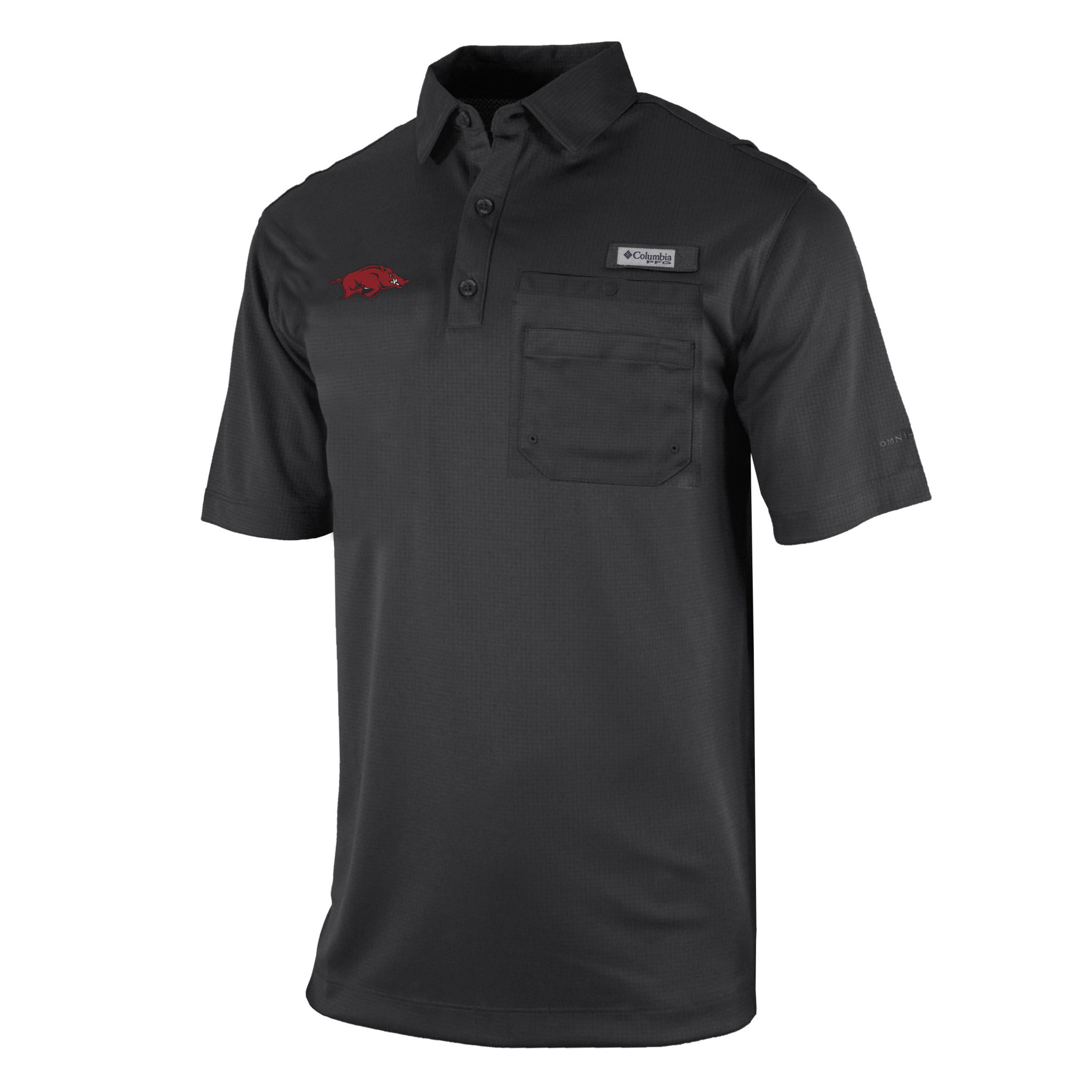 Columbia Arkansas Razorback Fishing Polo PFG By Columbia