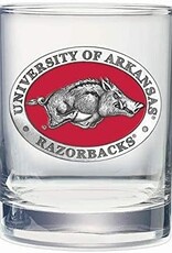 Heritage Pewter Razorback 14 OZ Double Old Fashion Color Pewter