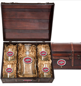 Razorback Capital Decanter & 4 DOF Glass Chest Set Color Medallion