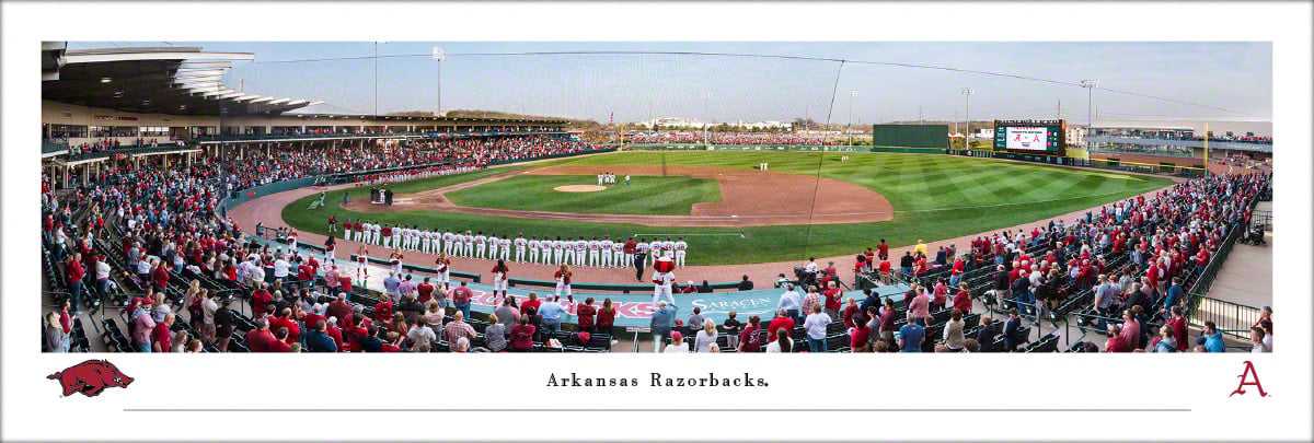 Blakeway Panorama Razorback Baseball Baum Walker Panorama Print