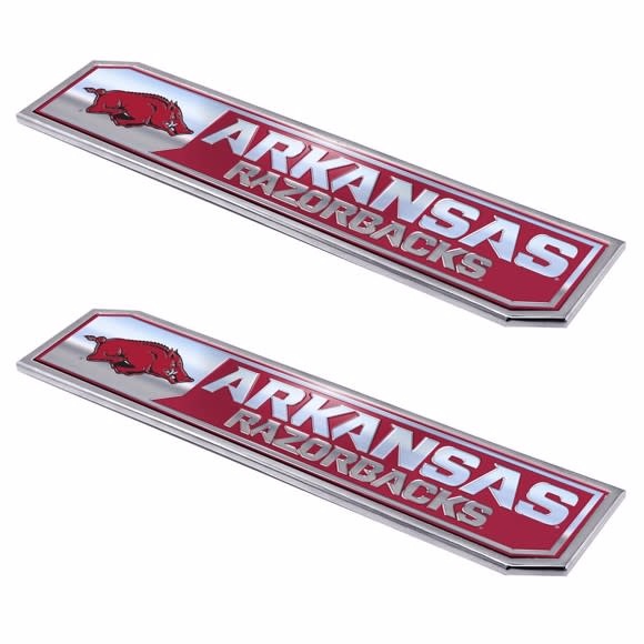 Fan Mats Arkansas Razorbacks Embossed Car/Truck Emblem 2-pk