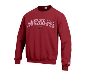 CHAMPION Reverse Weave Arkansas Razorbacks パーカー champion-razorback-powerblend-