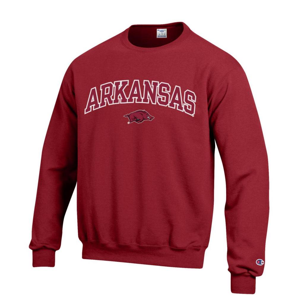 Arkansas Razorback Powerblend Crewneck Sweatshirt By Champion - The ...