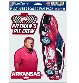 Wincraft Arkansas Razorback Sam Pittmans Pit Crew 3 Decal Set