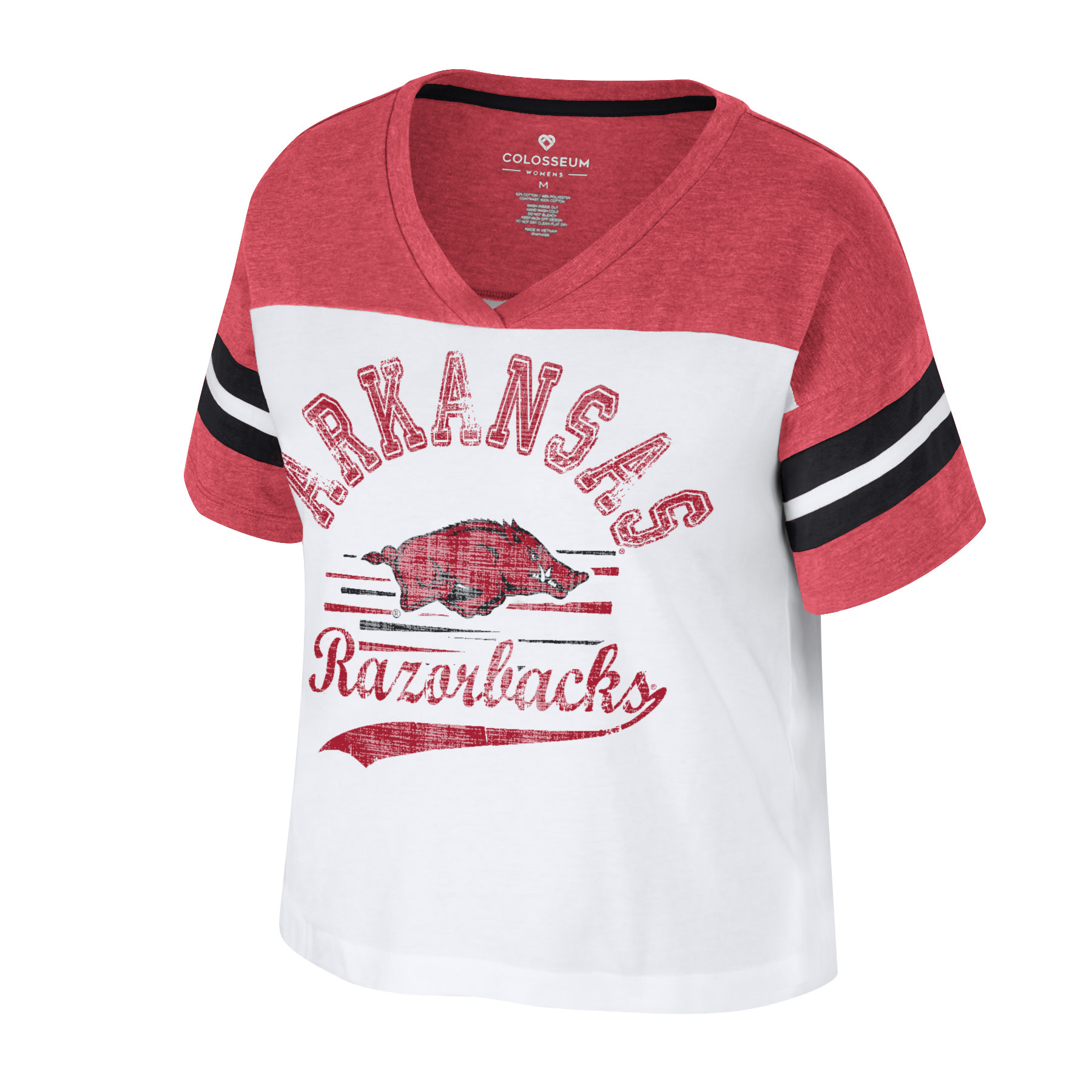 Colosseum Arkansas Razorback Womens Walk Like That V-Neck SST