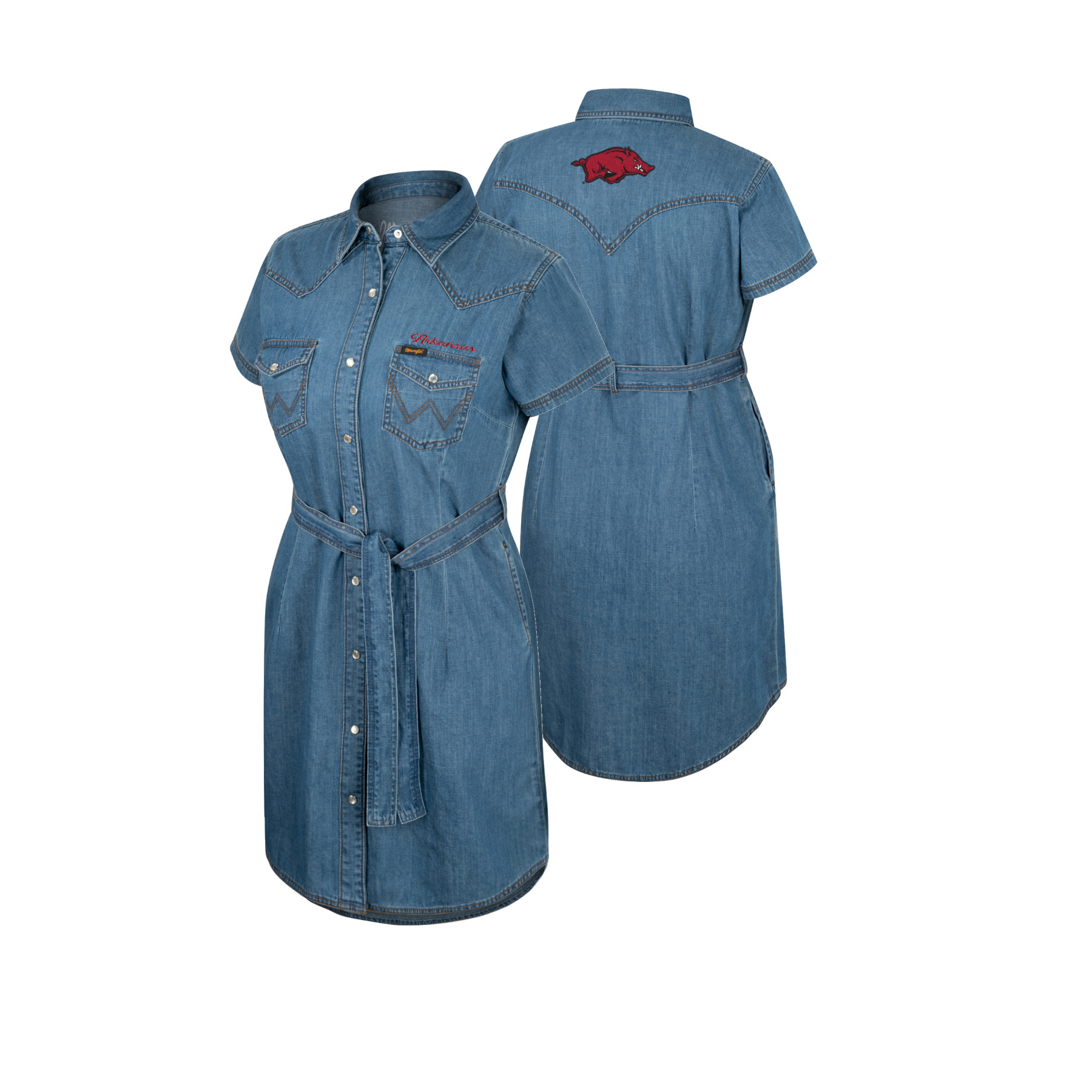 Allegra K Women's Button Down Collar V Neck Long Sleeve A-line Denim Dress  Blue Large : Target