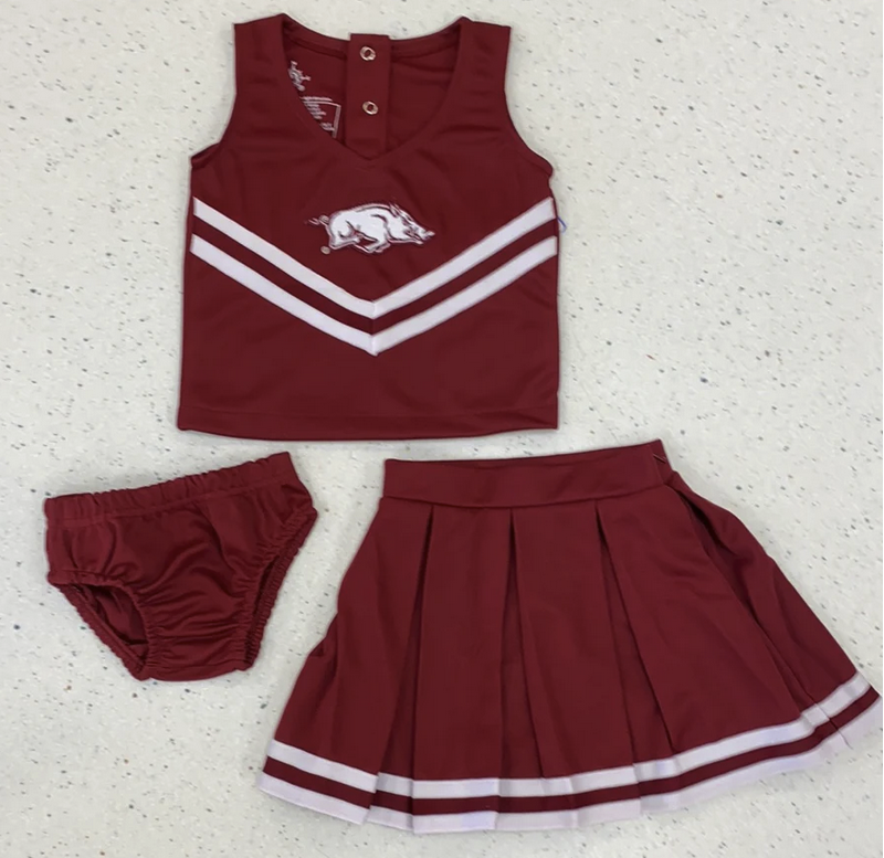 Creative Knitwear Arkansas Cheerleader Dress/Bloomer-3 Piece