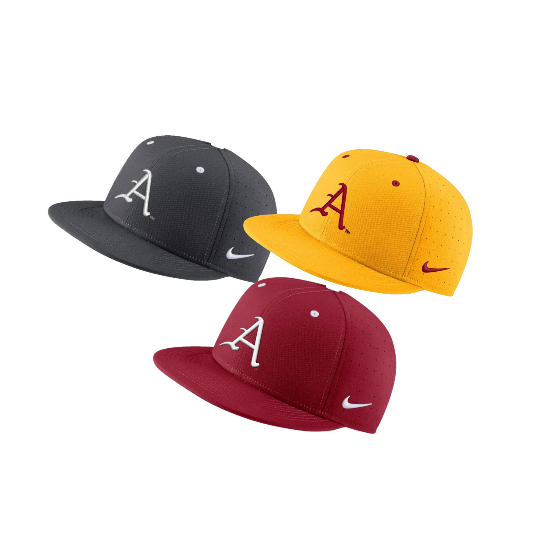 Razorback Aero True Nike Baseball Team Fitted Cap - The Stadium