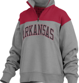 Pressbox Arkansas Mock Neck 1/4 Zip Cozy Fleece