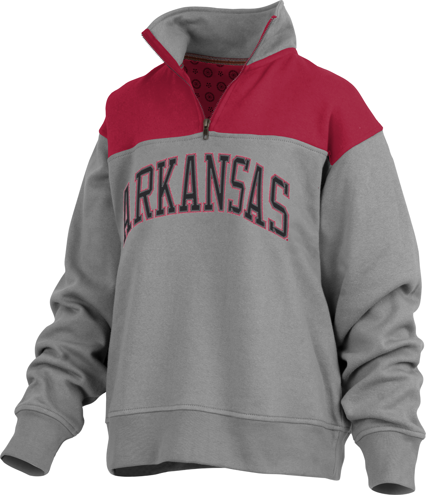Pressbox Arkansas Mock Neck 1/4 Zip Cozy Fleece