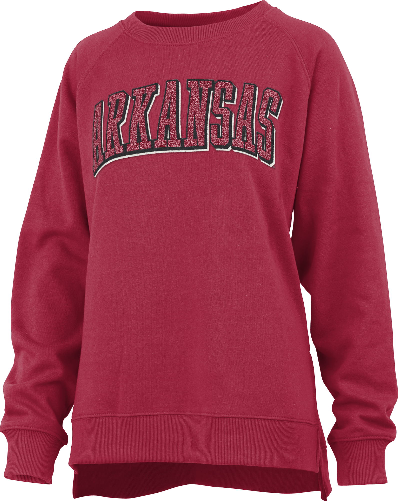 Arkansas Women's MICHELIN TWISTED Hi Lo Raglan Crew