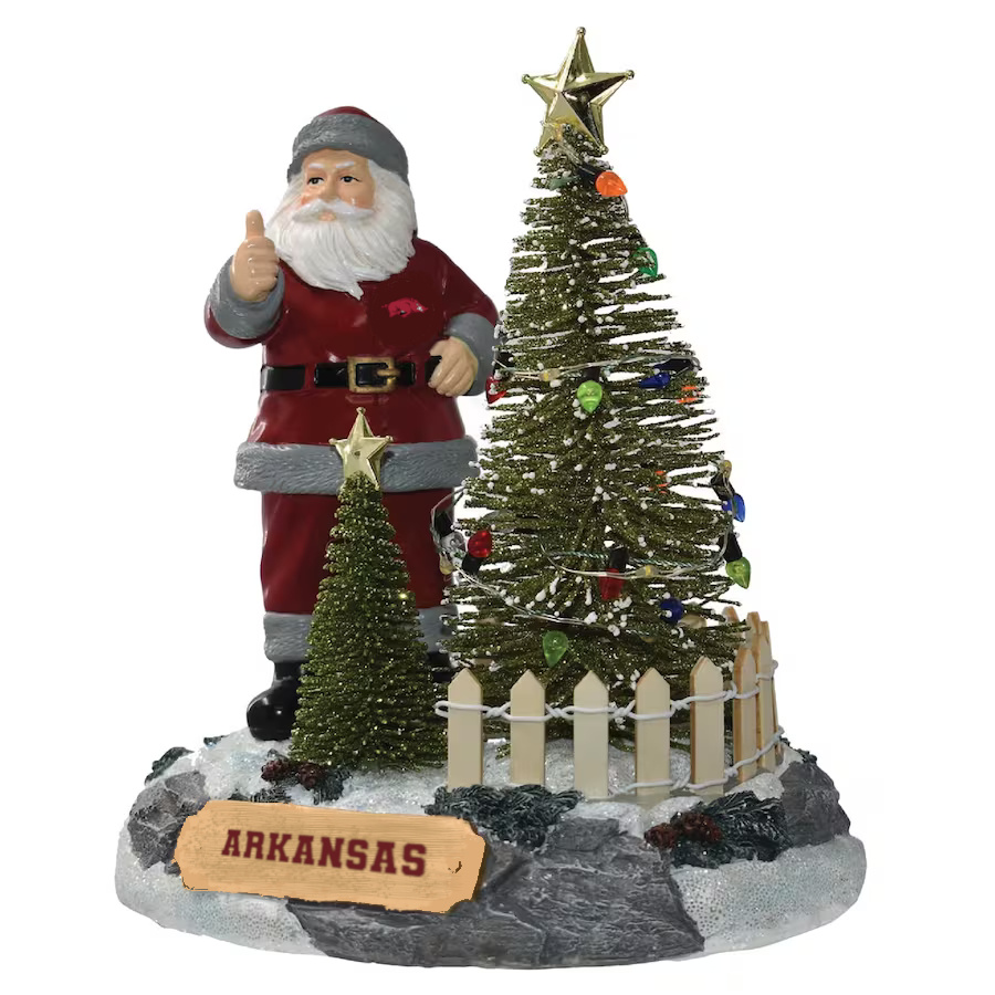 Santa Figurine w/ LED Tree