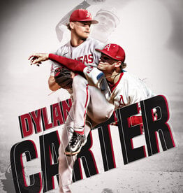 Razorback Baseball Dylan Carter 18"X24" Poster