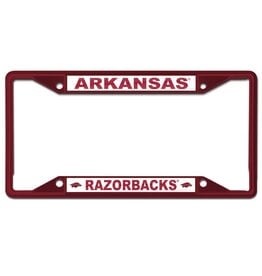 Wincraft Arkansas Razorback 4 Hole License Plate Frame