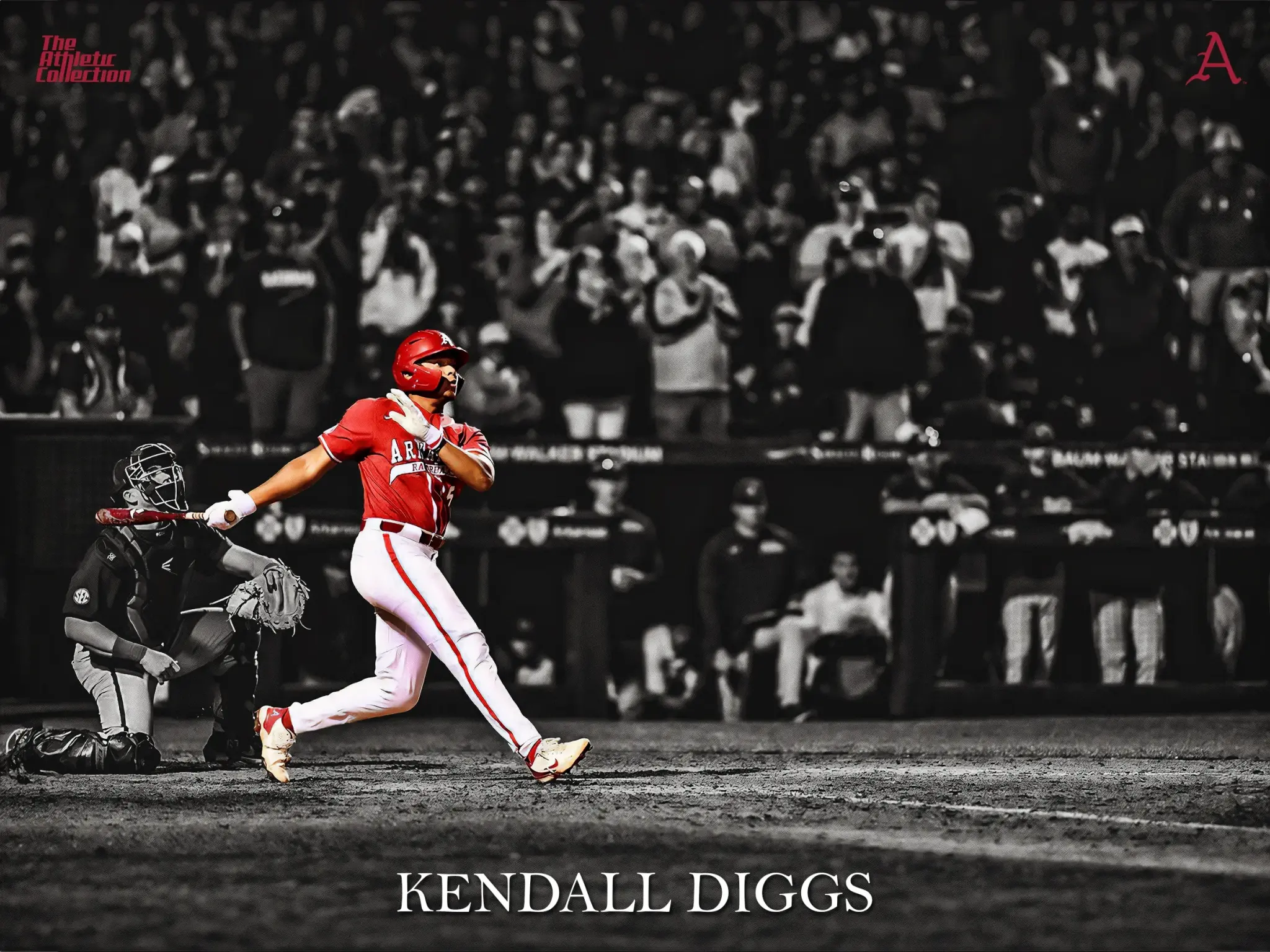Razorback Baseball Kendall Diggs 18"X24" Poster