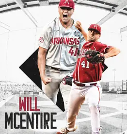 The Athletic Collection Razorback Baseball Will McEntire 18"X24" Poster