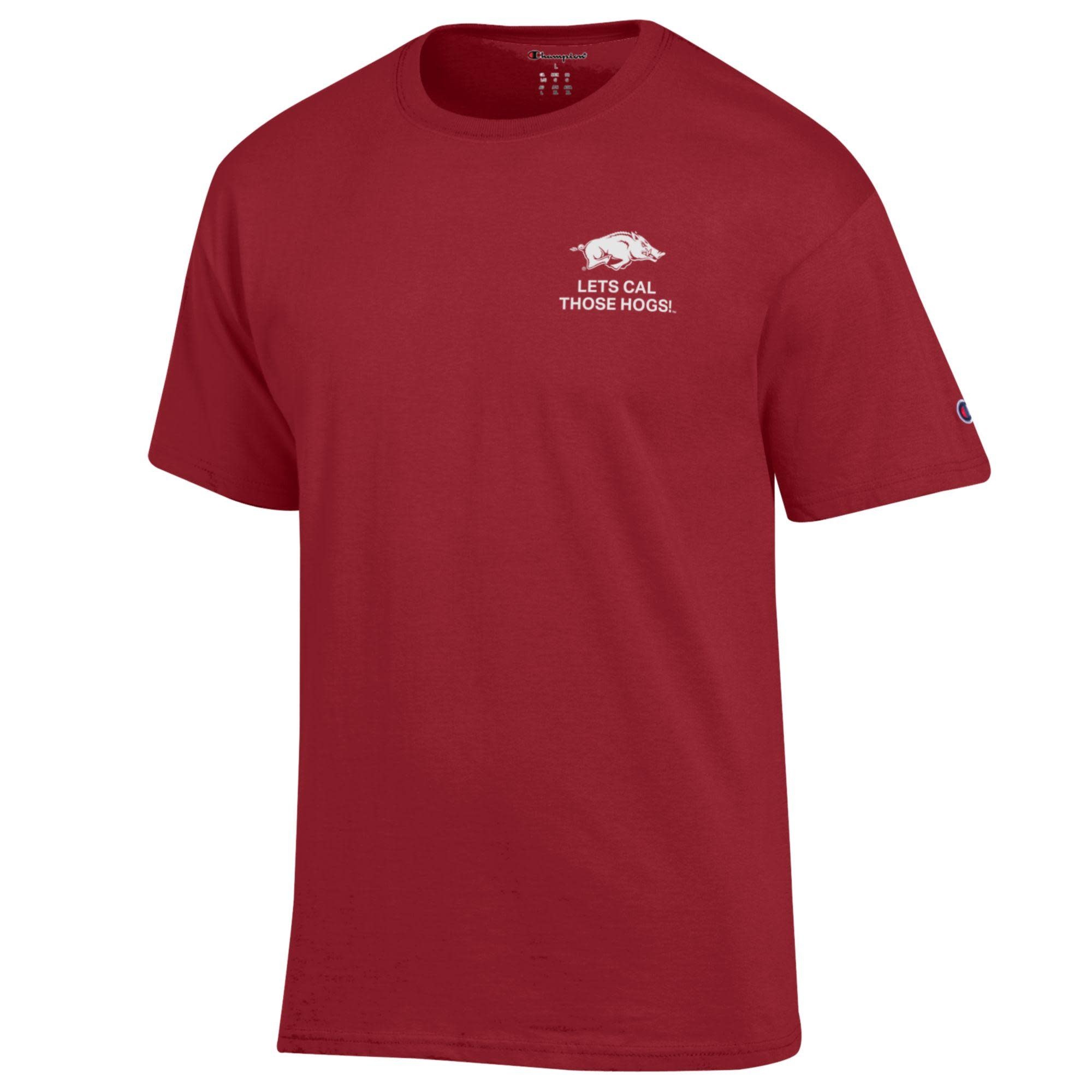 Champion Razorback Cal Those Hogs Left Chest Full Back SST