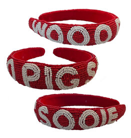 Desden Razorback Wooo Pig Sooie Beaded Headband