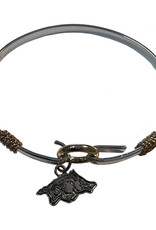 From The Heart Arkansas Two Tone Rope Bracelet