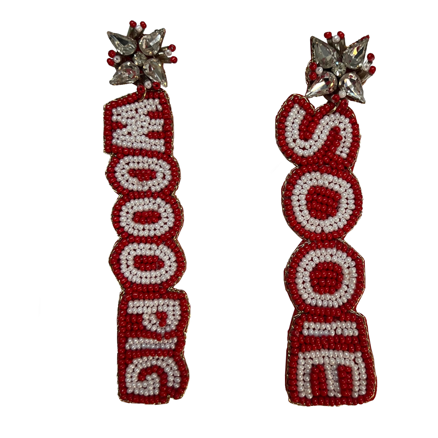 Desden Razorback Wooo Pig Sooie Beaded Earrings