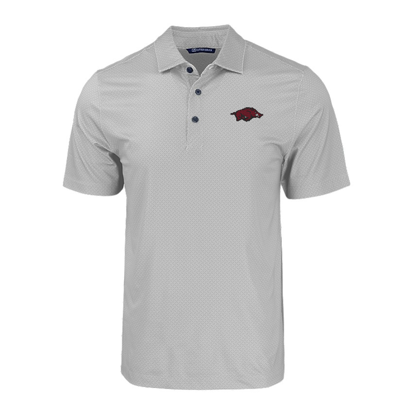Cutter & Buck Razorback Pike Eco Tonal Geo Print Stretch Recycled Mens Polo