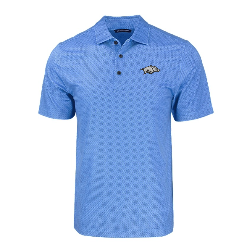 Cutter & Buck Razorback Pike Eco Tonal Geo Print Stretch Recycled Mens Polo