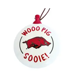 Valiant Gifts Razorback Ceramic WPS 4.5" Puff Ornament