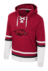 Colosseum Razorback Adult Ringing Lace Up Fleece Hockey Hood