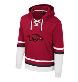 Colosseum Razorback Adult Ringing Lace Up Fleece Hockey Hood