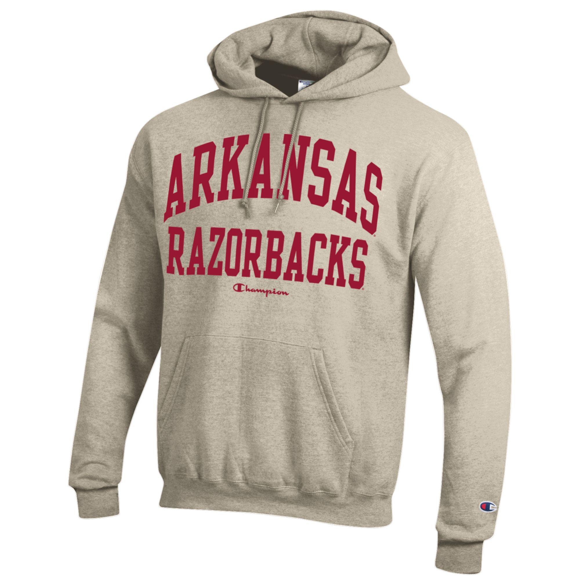 Razorback Champion Powerblend Spell Out Hood By Champion The Stadium Shoppe On Razorback