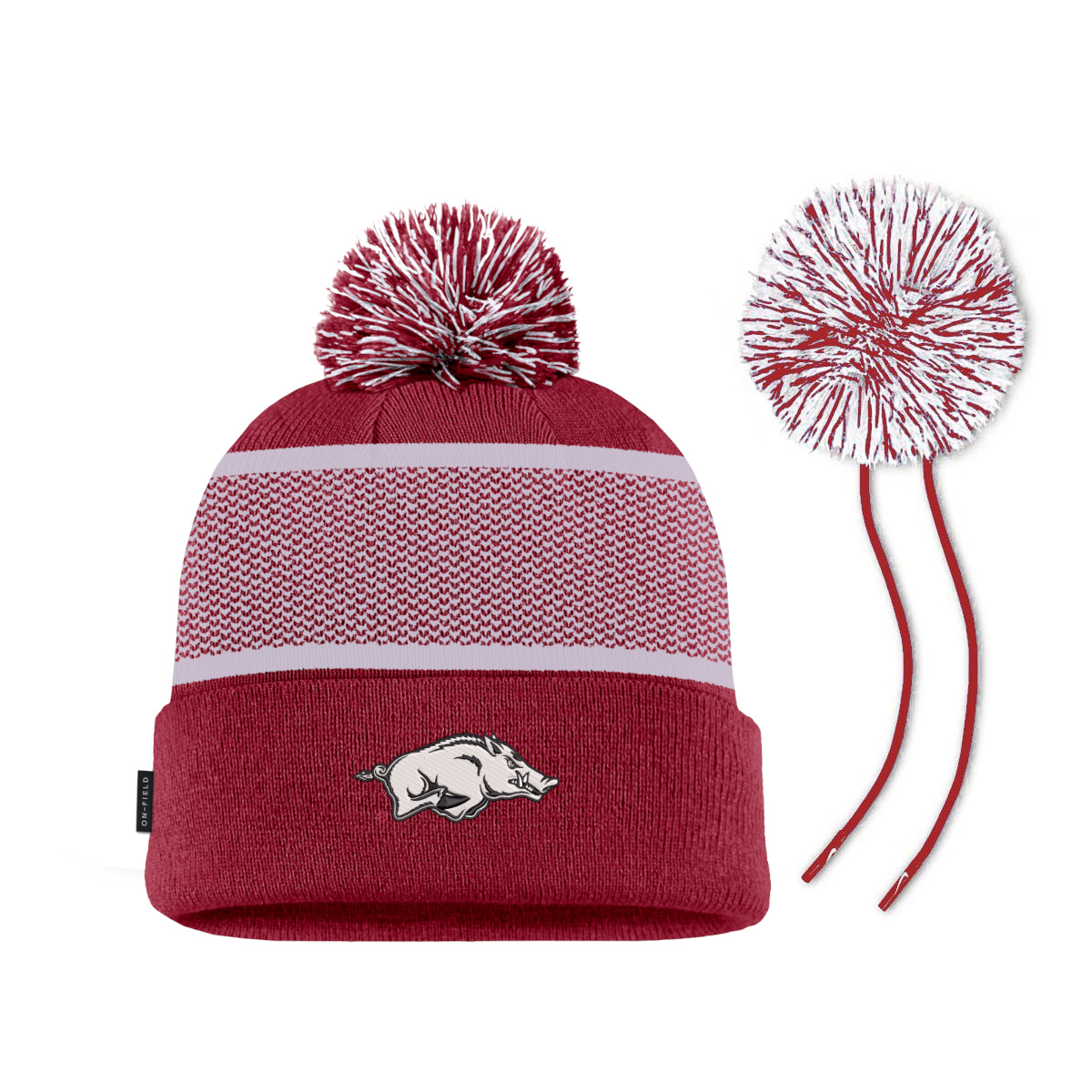 Razorback Nike Peak Beanie W. Removeable Pom