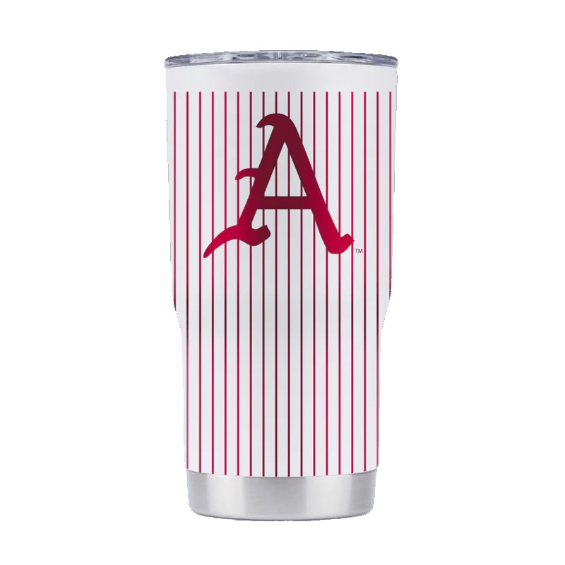 Gametime Sidekicks Razorback 20OZ Pinstripe with the A Tumbler