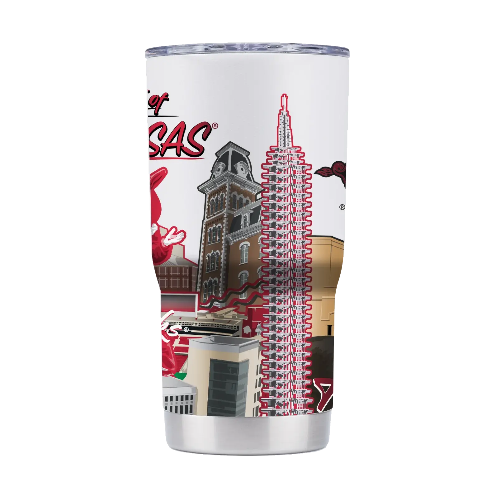Gametime Sidekicks Razorback 20 OZ Campus Icons Tumbler Tumbler
