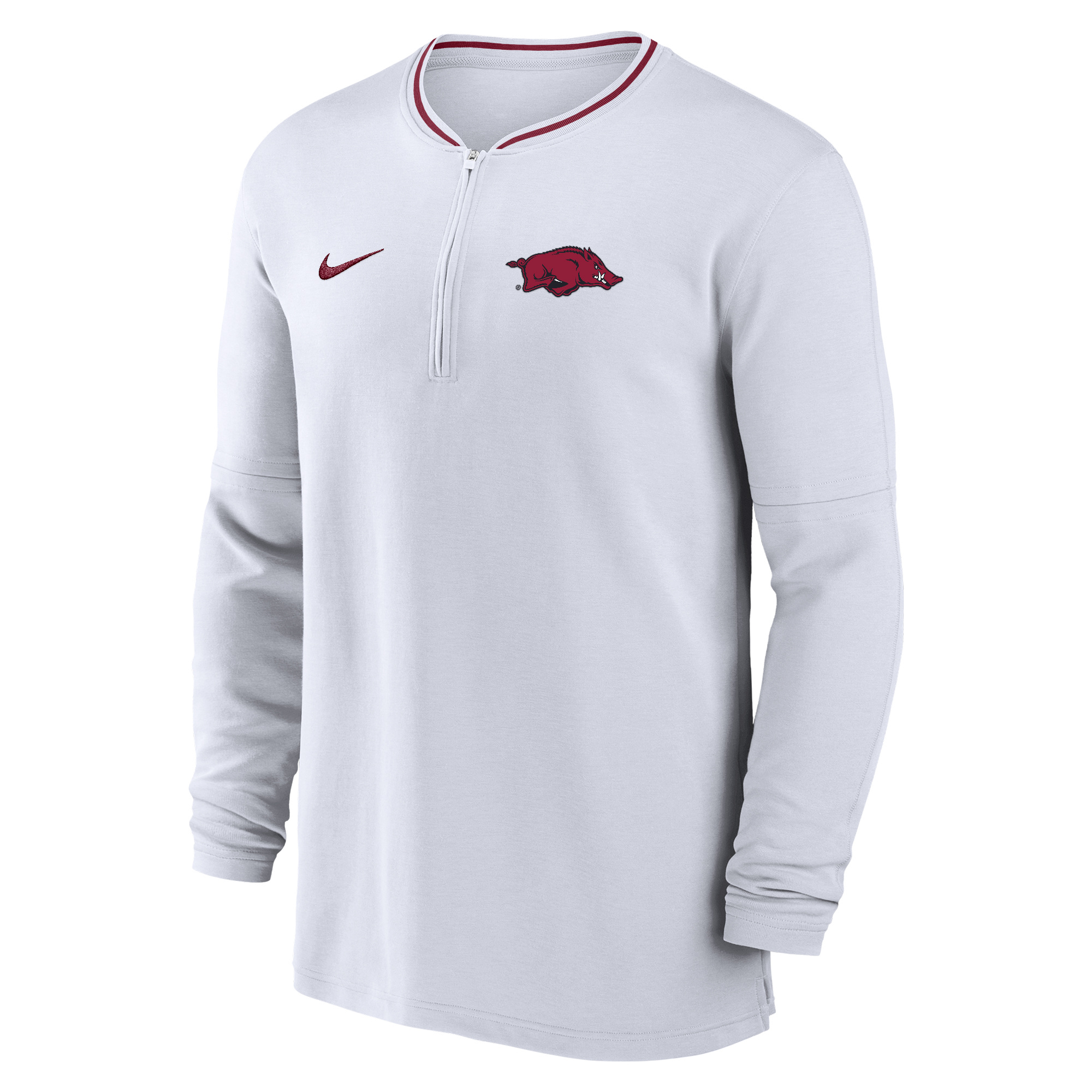 Razorback NIKE DRI-FIT Coaches Sideline Lightweight Half Zip Crew