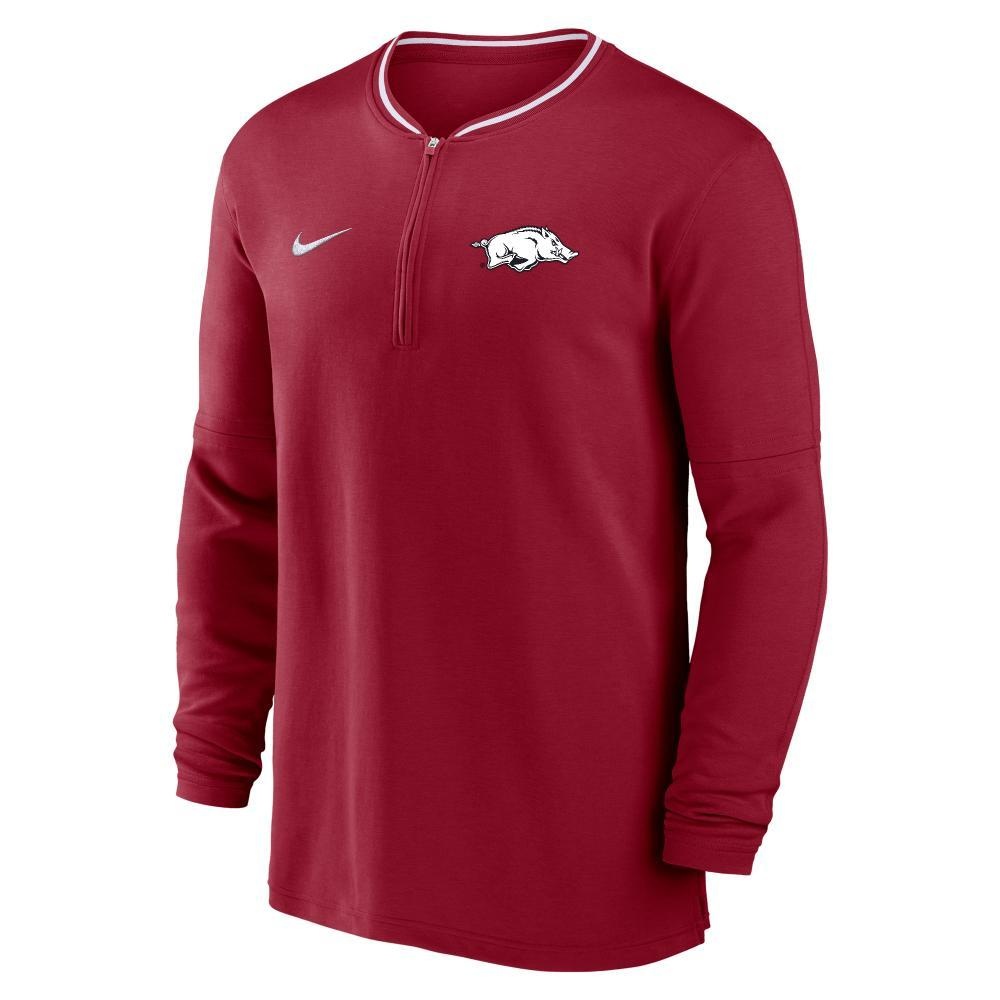 Razorback NIKE DRI-FIT Coaches Sideline Lightweight Half Zip Crew