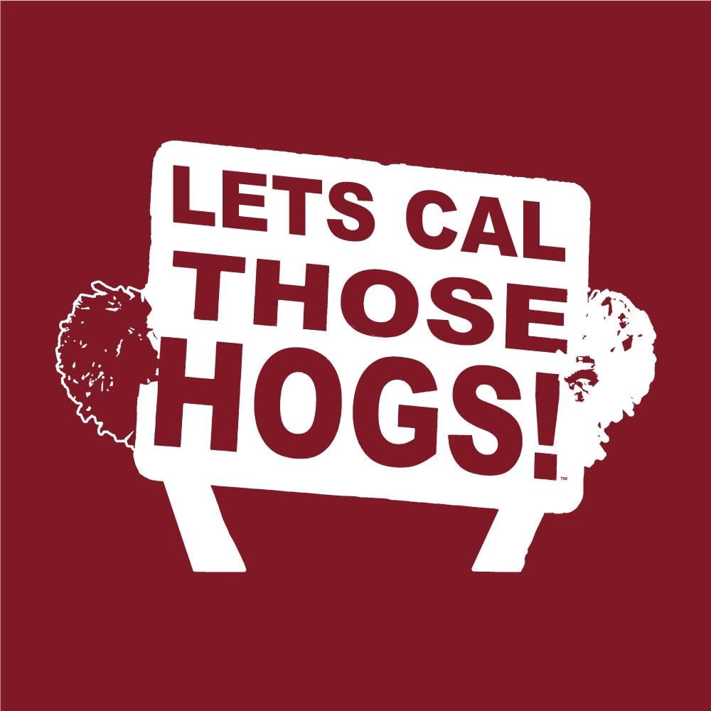 Champion Razorback Cal Those Hogs Left Chest Full Back SST