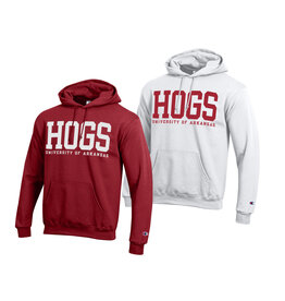 Champion Razorback Powerblend HOGS Contrasting  Versa Twill Hood
