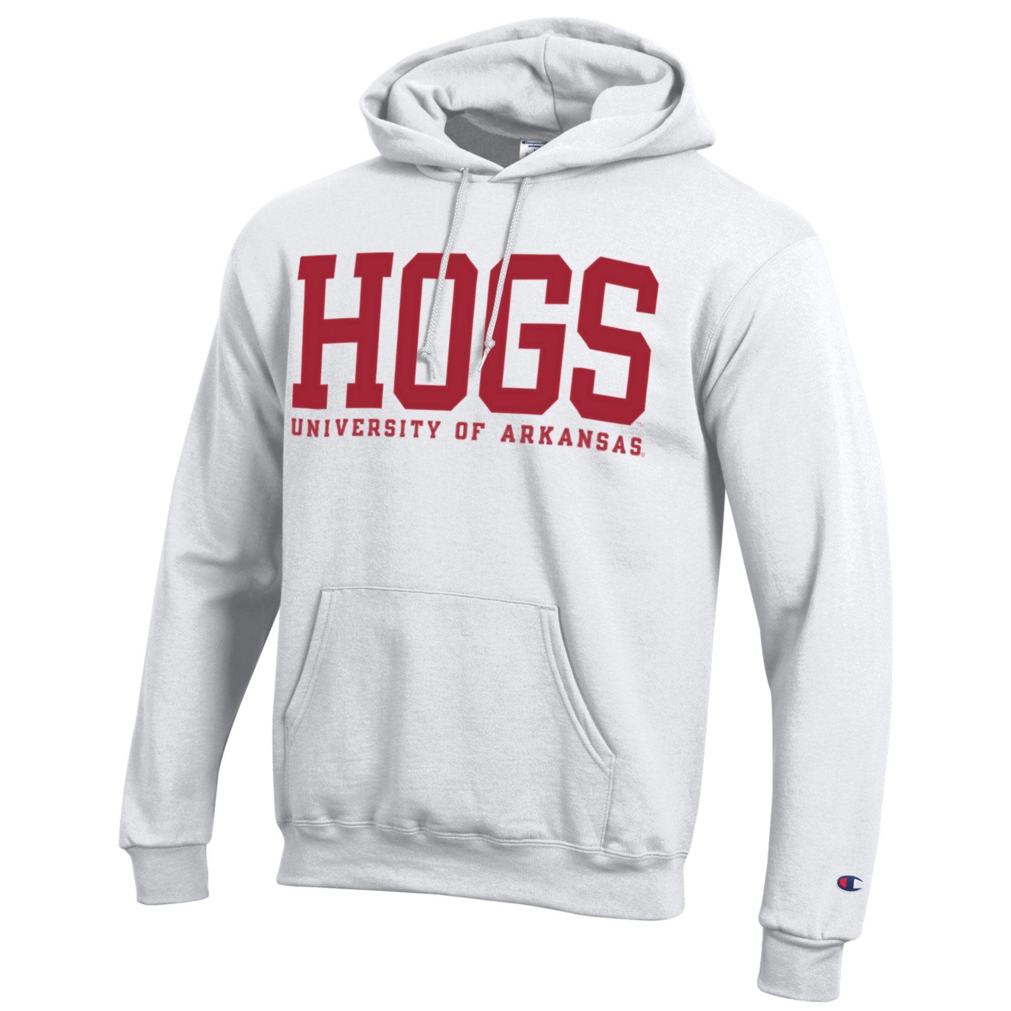 Champion Razorback Powerblend HOGS Contrasting  Versa Twill Hood