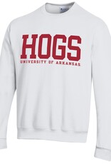 Champion Razorback Powerblend HOGS Contrasting  Versa Twill Crew