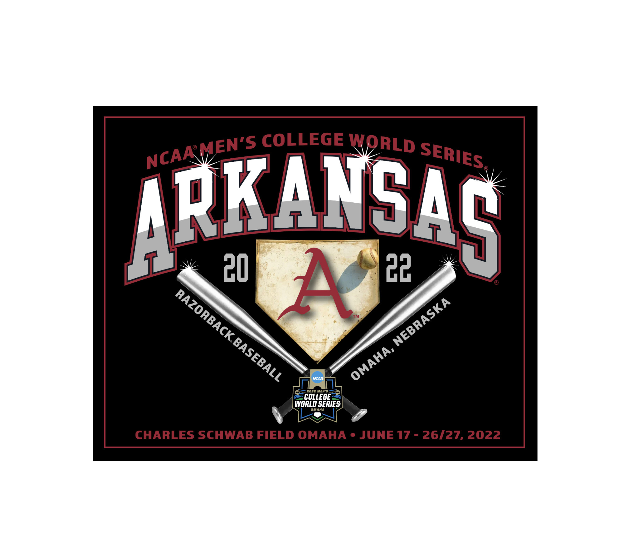 Pro Graphs 2022 CWS Commemorative 8"X10" Print Home Plate