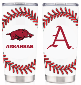 RFSJ Razorback 20 oz Baseball Full Color Running Hog and Baseball A Tumbler