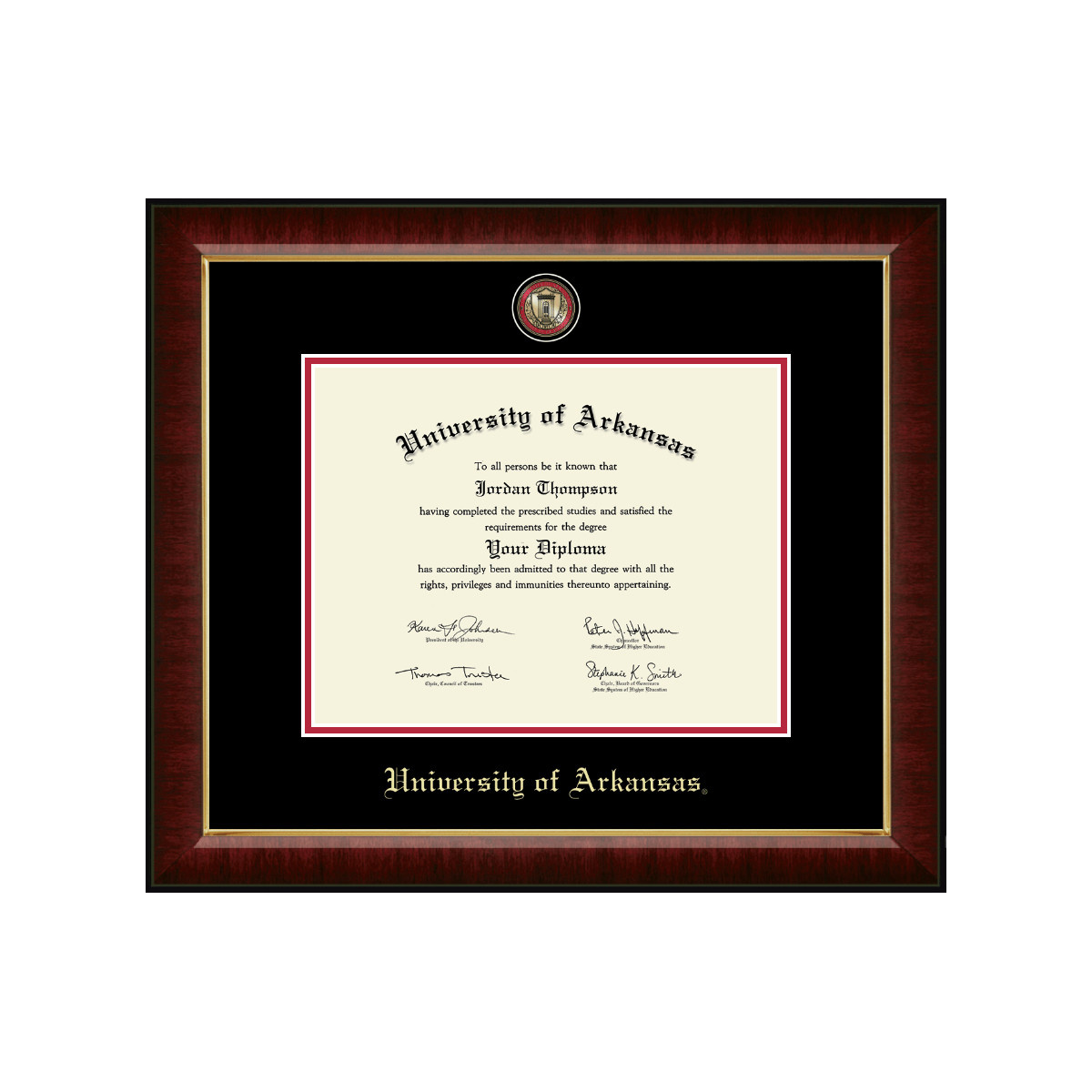 Church Hill University Of Arkansas Masterpiece Medallion Diploma Frame