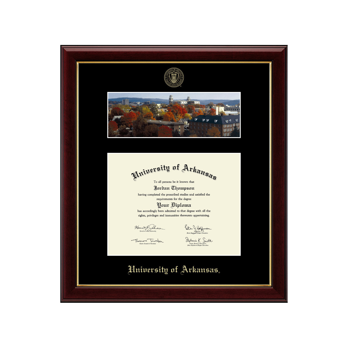 Church Hill University Of Arkansas Campus Scene Edition Diploma Frame