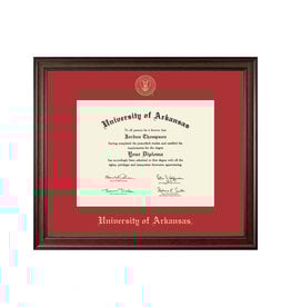 Church Hill University Of Arkansas Gold Embossed Diploma Frame Red Matting